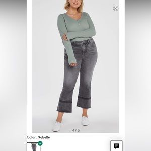 NYDJ Fiona Slim Flare Jeans with Fray Hem